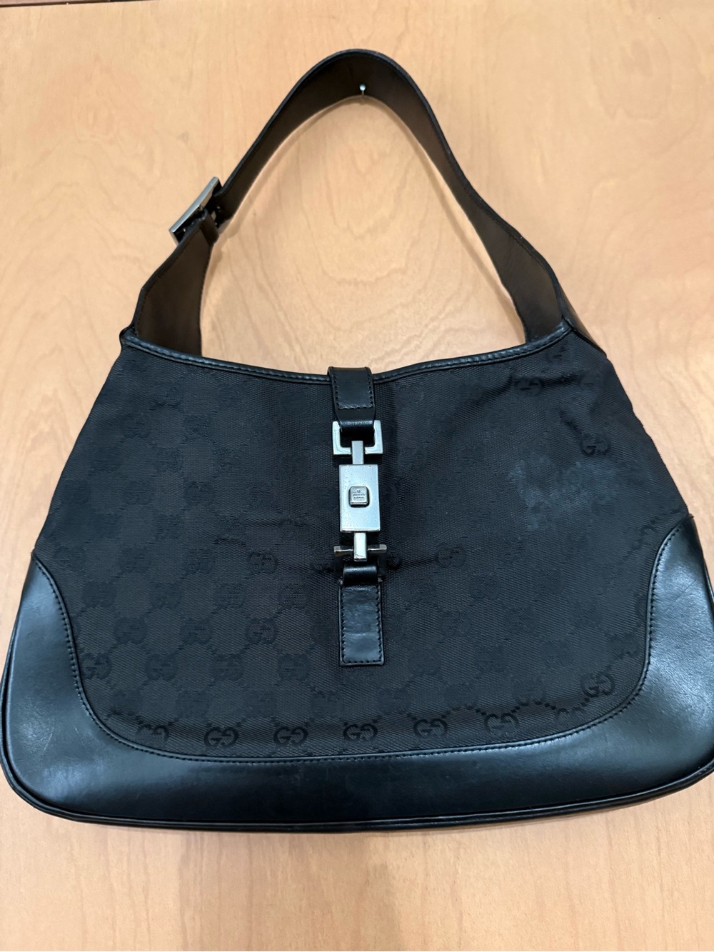 Gucci Black GG Jackie O shoulder bag (1990’s-2000’s Tom Ford Era)